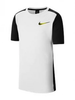 Nike Older Boys Instacool Top - White/Black, Size S, 8-10 Years