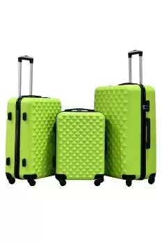 Groundlevel Diamond ABS 4 Wheel Green Suitcase