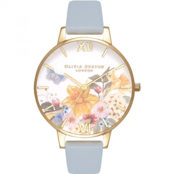 Enchanted Gardens Blue & Rose Gold Watch