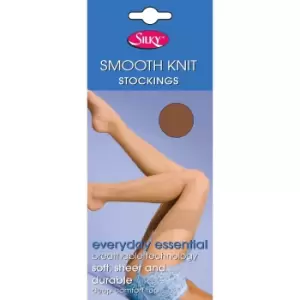 Silky Womens/Ladies Smooth Knit Stockings (1 Pairs) (Medium (5ft-5ft8a)) (Mink)