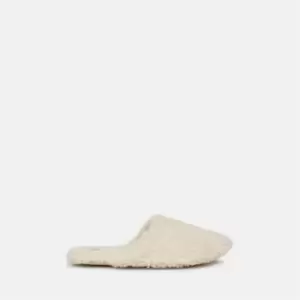 Missguided Borg Mule Slippers - Cream