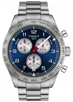 Tissot PRS 516 Chronograph Blue Dial Stainless Steel Watch