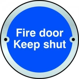 Fire Door Keep Shut Door Disc Satin Anod.Alum.