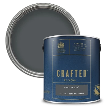 CRAFTED by Crown Flat Matt Interior Wall, Ceiling and Wood Paint - Work of Art - 2.5L