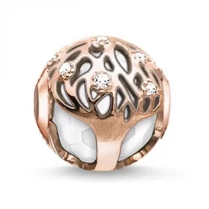 THOMAS SABO Rose Gold Plated Tree Of Life White Karma Bead...