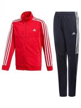 adidas Boys Tiro Tracksuit - Red, Size 7-8 Years