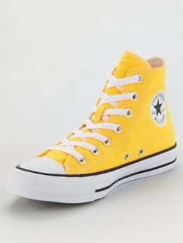 Converse Chuck Taylor All Star Hi Top - Yellow, Orange, Size 4, Women