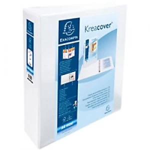 Exacompta Presentation Ring Binder Kreacover Personal 51824E Polypropylene A4+ 2 ring 50 mm White Pack of 10