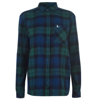 Jack Wills Blissford Boyfriend Check Shirt - Green