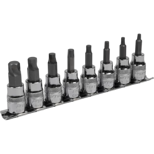 Sealey 8 Piece 3/8" Drive Lock On Hexagon Socket Bit Set Imperial 3/8"