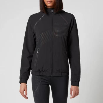 Calvin Klein Performance Womens Reflective Slim Fit Woven Jacket - CK Black - S