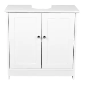 White Wooden Bathroom Vanity Unit