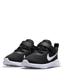 Nike Revolution 6 Infant Trainer - Black/White, Size 9.5