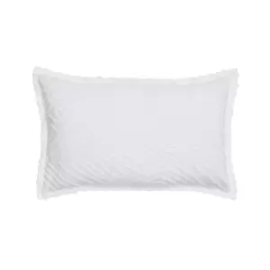 Nalu Nicole Scherzinger Malie Clipped Jaquard Oxford Pillowcase, White