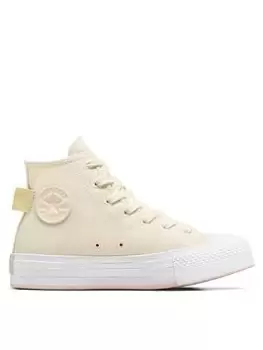 Converse Older Girls Chuck Taylor All Star Eva Lift, Cream, Size 3 Older