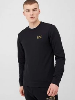 Emporio Armani EA7 Core ID Logo Sweatshirt Black Size M Men