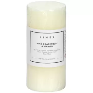 Linea Scented Pillar Pink Scented Candle