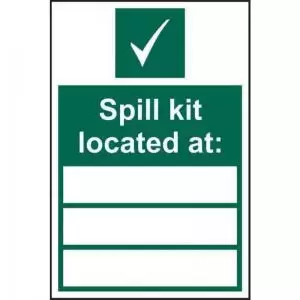 Spill Kit Located At&rsquo; Sign; Self-Adhesive Vinyl 200mm x