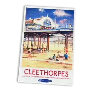 British Railways Retro Advertising Cleethorpes Vintage Metal Sign