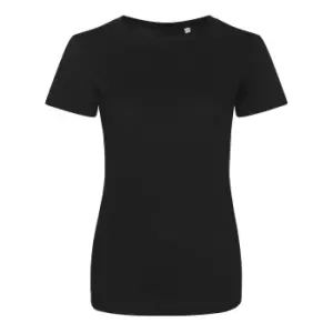 AWDis Womens/Ladies Girlie Tri-Blend T-Shirt (L) (Solid Black)