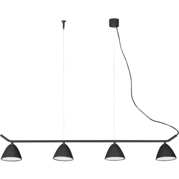 Faro Flash - LED 4 Light Adjustable Ceiling Pendant Bar Black