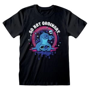 Disney - Lilo & Stitch Not Ordinary Unisex Medium T-Shirt - Black