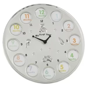 Two Tone My First Year Clock