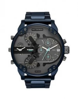 Diesel Mr Daddy 2.0 Blue IP Stainless Steel Mens Watch, One Colour, Men