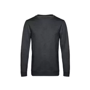 B&C Mens Set In Sweatshirt (XL) (Heather Asphalt)