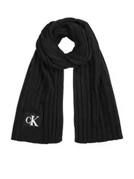 Calvin Klein Jeans Kids Monogram Rib Scarf - Black