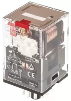 Omron, 24V ac Coil Non-Latching Relay 3PDT, 10A Switching Current PCB Mount, 3 Pole, MKS3PI-5 AC24