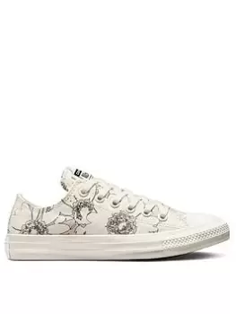 Converse Chuck Taylor All Star Summer Florals Canvas Ox - Off-White/Pink, Off White/Pink, Size 5, Women