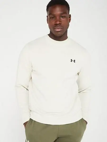 Under Armour Mens Unstoppable Fleece Crew Sweat - Cream