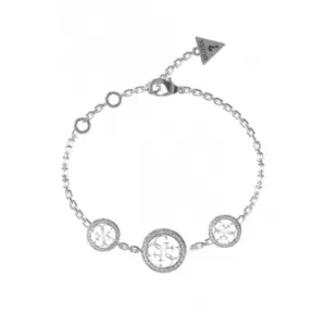 Ladies Rhodium Plated Triple 4G Logo Bracelet UBB02138RHL