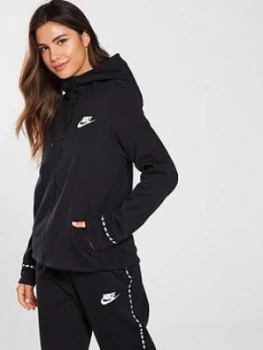 Nike Sportswear Optic Full Zip Hoodie Black Size M Women