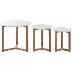 Set of 3 Side Tables with White Tops - Premier Housewares