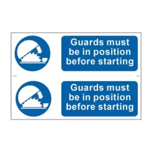 Spectrum Industrial Guards Must Be in Position Before Starting - PVC (300 x 200m