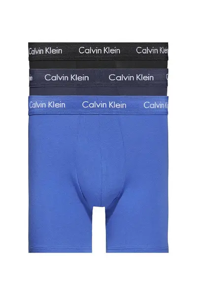 Calvin Klein 3 Pack Cotton Stretch Boxer Brief Blue