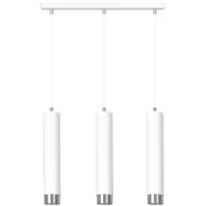 Emibig Kibo White/Chrome Bar Pendant Ceiling Light 3x GU10