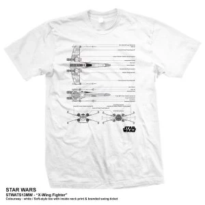 Star Wars - X-Wing Fighter Unisex XX-Large T-Shirt - White