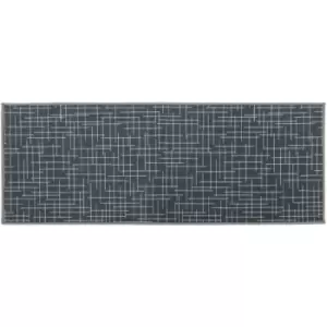 Savio Machine Washable Runner Mat, 57 x 150 cm, Grey, One Size - JVL