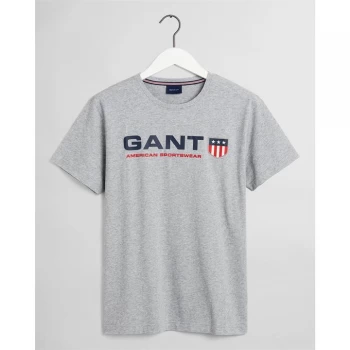 Gant Retro Shield T Shirt - Grey 093