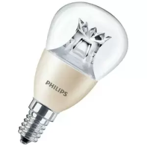 Philips LED DimTone Golfball 5.5W SES-E14 Dimmable LEDluster (40W Equivalent) 2700K Warm White Clear 470lm SES Small Screw E14 Round Crown Light Bulb