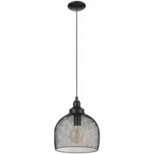 Hanging Ceiling Pendant Light Black Wire Mesh Shade 1 x 60W E27 Feature Lamp