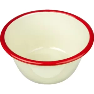 Pudding Basin 12cm Cream With Red Trim