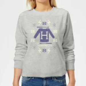 Harry Potter Christmas Sweater Womens Sweatshirt - Grey - XXL