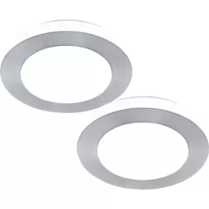 2 PACK Wall Flush Ceiling Light IP44 Bathroom White Brushed Aluminium LED 11W