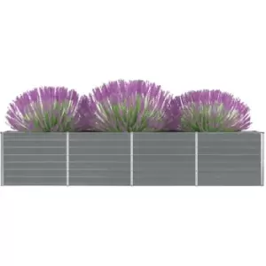 Vidaxl - Garden Raised Bed Galvanised Steel 320x40x45cm Grey - Grey