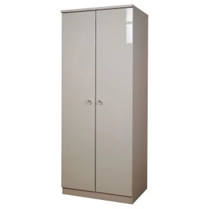 Zodian Ready Assembled 2-Door Wardrobe - Grey