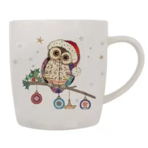 Kooks Xmas Owl Baubles Mug